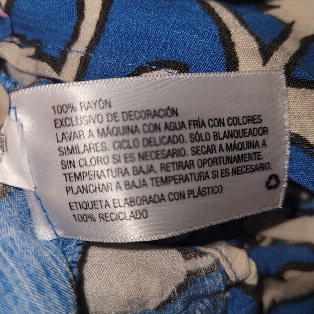 KNOX ROSE Blue Floral Wrap Maxi Dress Size 2X Tiered Ruffle Skirt Layers V Neck - Picture 8 of 10